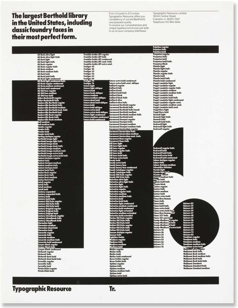 typographic-resource-limited_sales-sheet.jpg Art Direction by: Bart Crosby, Crosby Associates